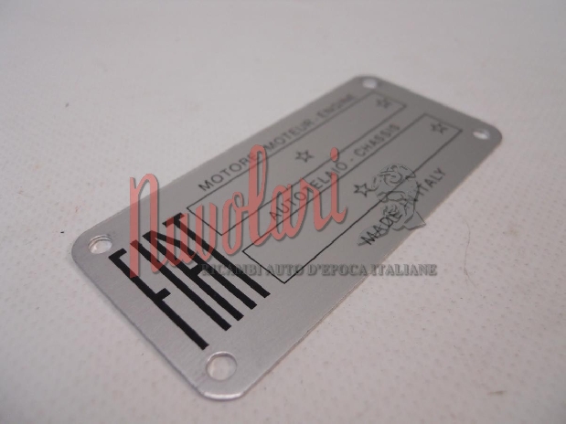 ETICHETTA IDENTIFICATIVA FIAT 850 COUPE' / IDENTIFICATION LABEL-0