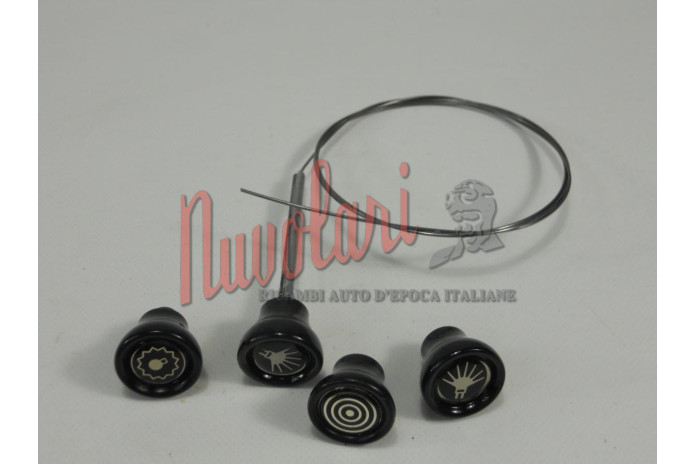 SERIE POMELLI CRUSCOTTO COLORE ARGENTO / SILVER SERIES KNOBS DASHBOARD